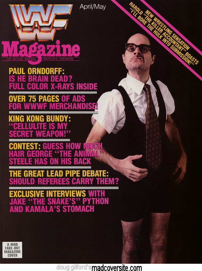 Mad Magazine WWF Magazine cover parody issue 272