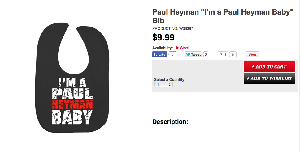 I'm A Paul Heyman Baby Bib