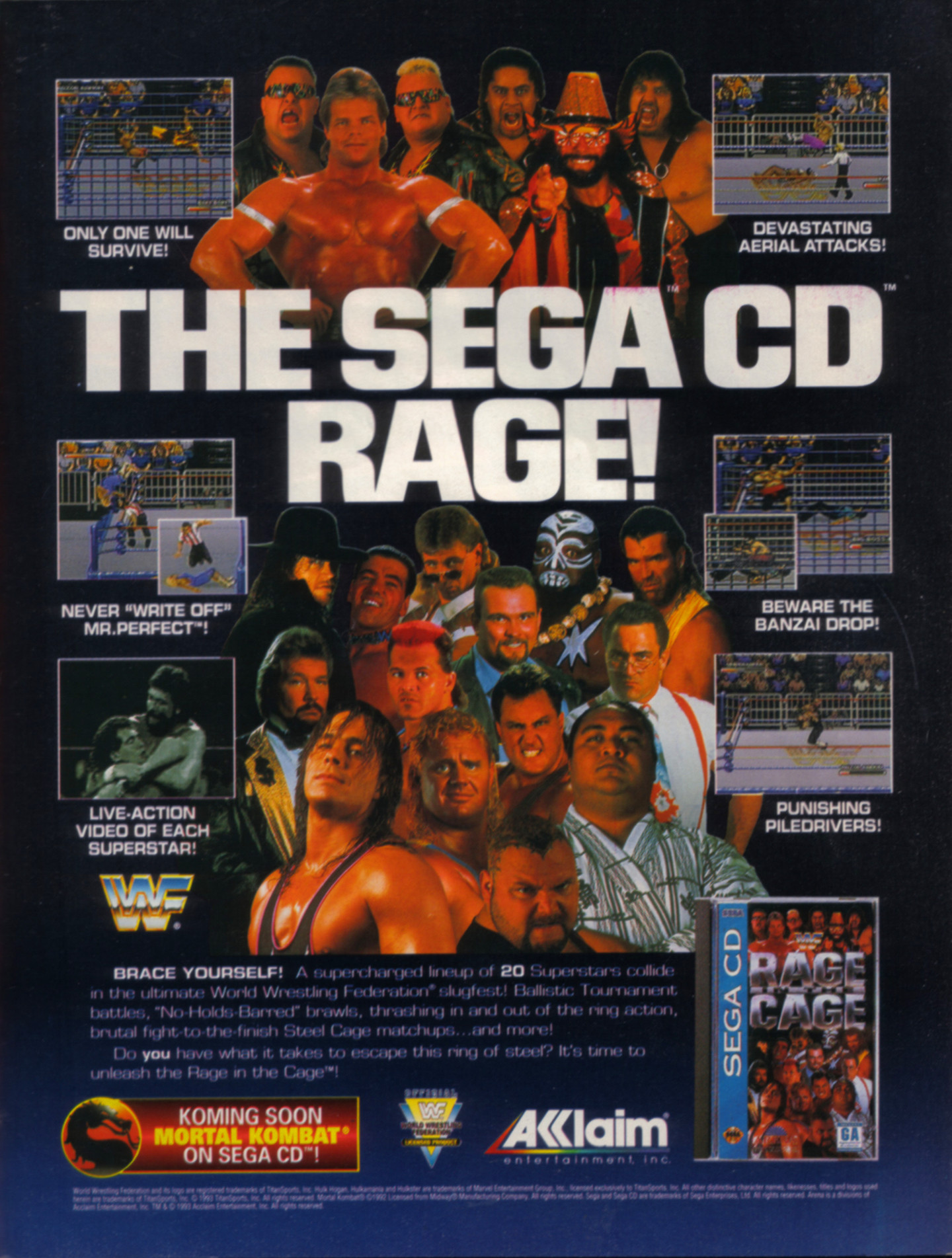 WWF Rage In The Cage Ssega CD ad