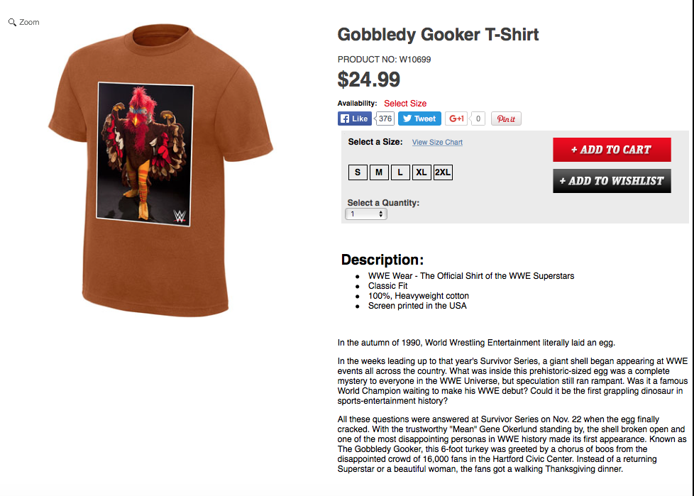 Gobbledy Gooker t-shirt
