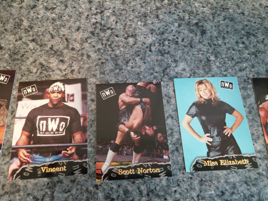WWF Trivia Game 1997 9 WCW NWO trading cards 3