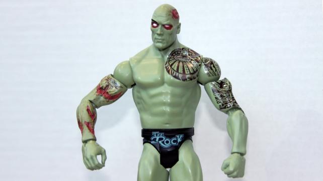 The Rock Mattel zombie figure
