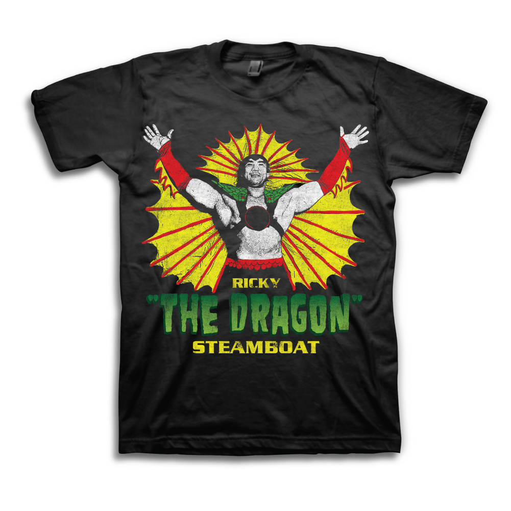 LICENSED Pro Wrestling Tees™ Youth Ricky Steamboat Fire Breathing Dragon HQ  Fashion Tee 