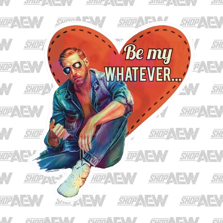 AEW Orange Cassidy Valentine's Day sticker