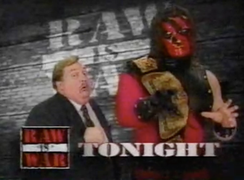 WWF Raw 266 - A fake photo of Kane wearing a title belt